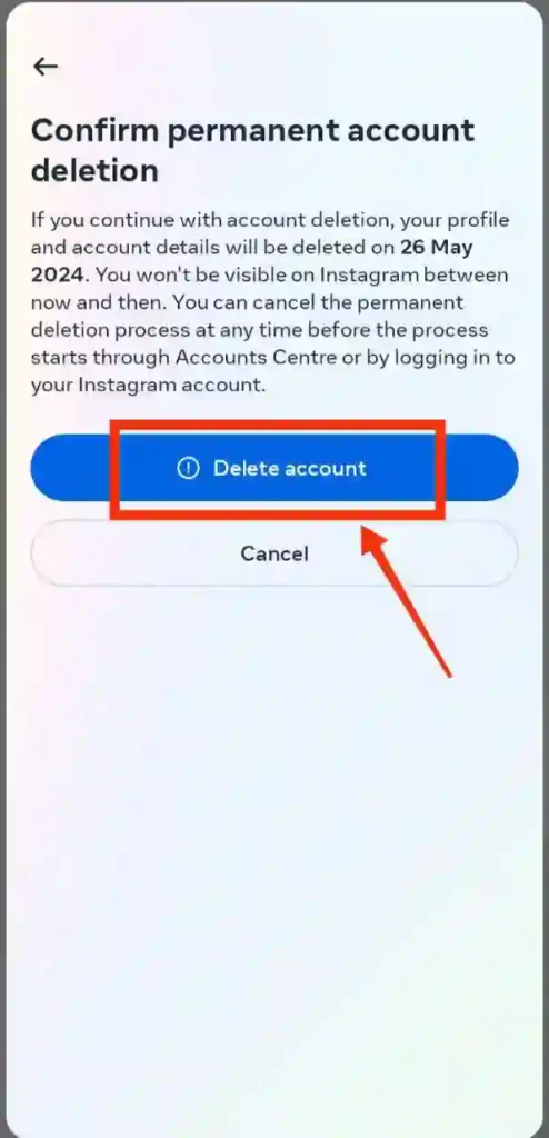 step 11 - instagram account delete kaise kare