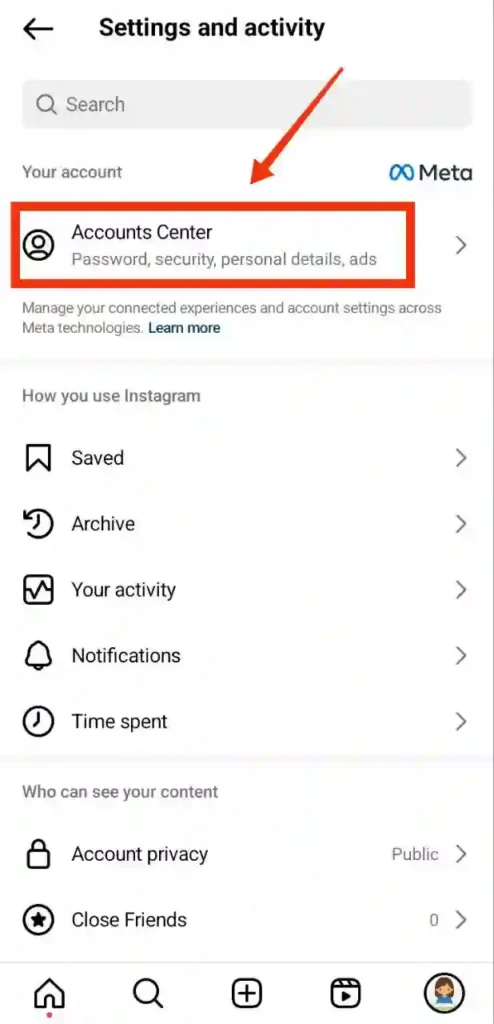 step 3 - instagram par gmail kaise change kare