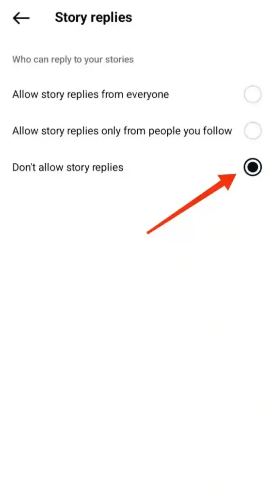 step 5 - instagram story reply off kaise kare